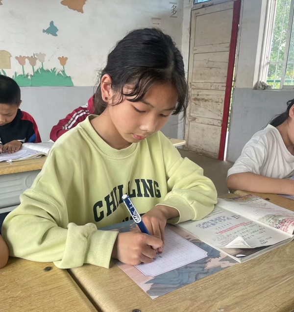 西平县五沟营丁崔小学举行硬笔书法比赛